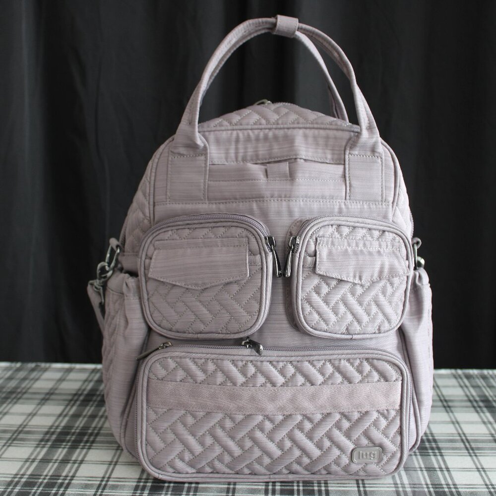 Lug Mini Puddle Jumper Crossbody Tote Bag Pearl Grey NEW